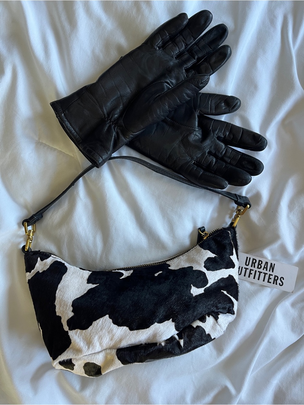 $44 GENUINE COW PRINT LEATHER FUR URBAN OUTFITTERS BAG COWGIRL REAL FREE PEOPLE